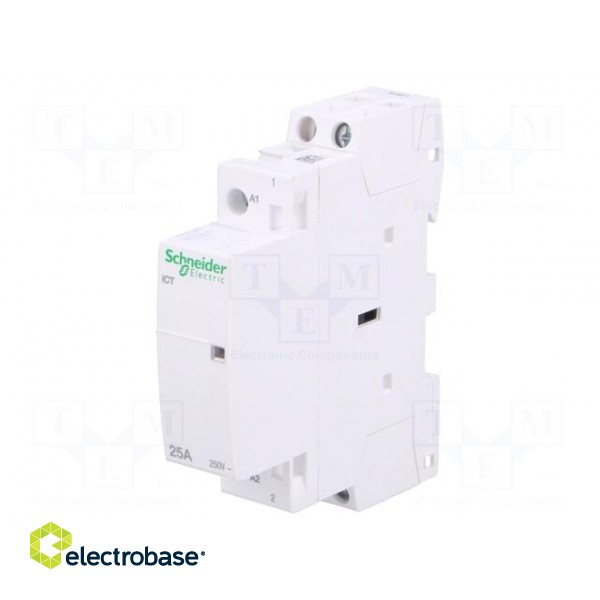 Contactor: 1-pole installation | NO | 230÷240VAC | 25A | DIN | ICT | 500V image 1