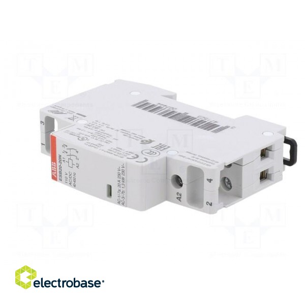 Contactor: 2-pole installation | 20A | 110VAC,110VDC | NO x2 image 2