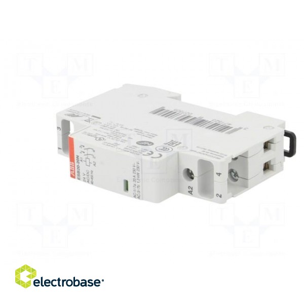 Contactor: 2-pole installation | NO x2 | 24VAC | 24VDC | 20A | DIN | ESB paveikslėlis 2