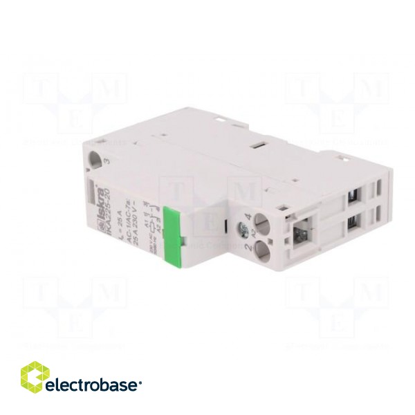 Contactor: 2-pole installation | 25A | 230VAC | NO x2 фото 2