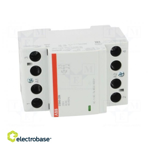 Contactor: 2-pole installation | 40A | 230VAC,230VDC | NO x2 image 9