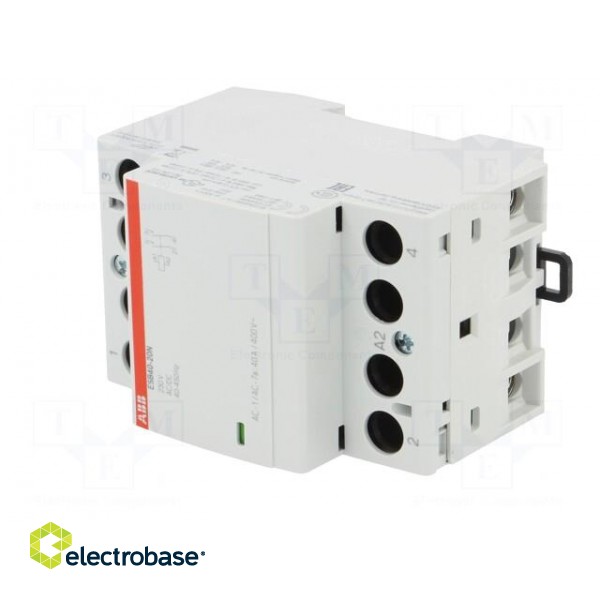 Contactor: 2-pole installation | 40A | 230VAC,230VDC | NO x2 image 2