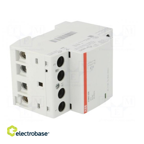 Contactor: 2-pole installation | NO x2 | 24VAC | 24VDC | 63A | DIN | ESB image 8