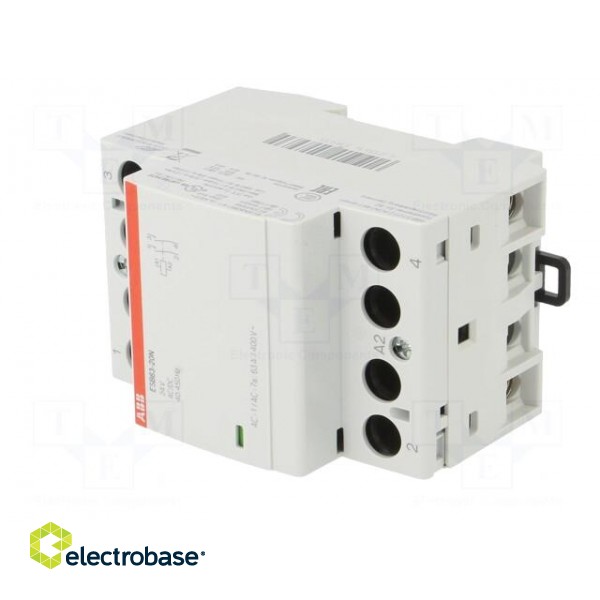 Contactor: 2-pole installation | NO x2 | 24VAC | 24VDC | 63A | DIN | ESB image 2