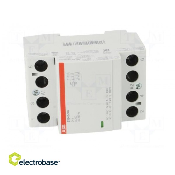 Contactor: 3-pole installation | NO x3 | 24VAC | 24VDC | 40A | DIN | ESB image 9