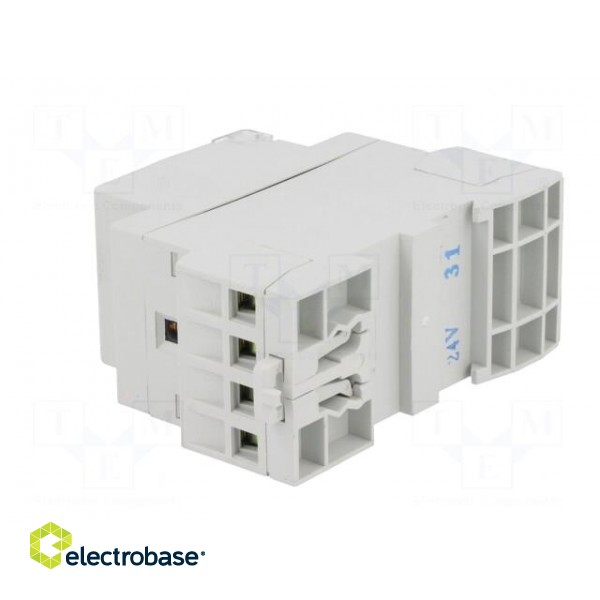 Contactor: 4-pole installation | 25A | 24VAC | NC + NO x3 | IP20 image 4