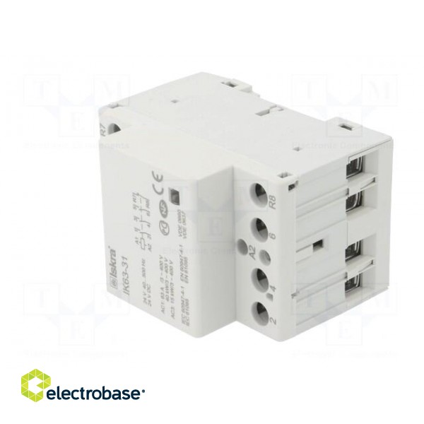 Contactor: 4-pole installation | 63A | 24VAC | NC + NO x3 фото 2