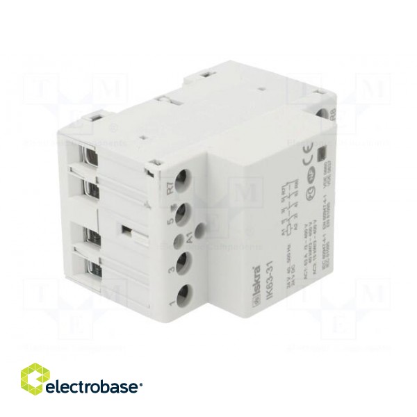 Contactor: 4-pole installation | 63A | 24VAC | NC + NO x3 paveikslėlis 8