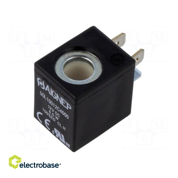 Coil for solenoid valve | IP65 | 12VDC | 6.5W | 10mm