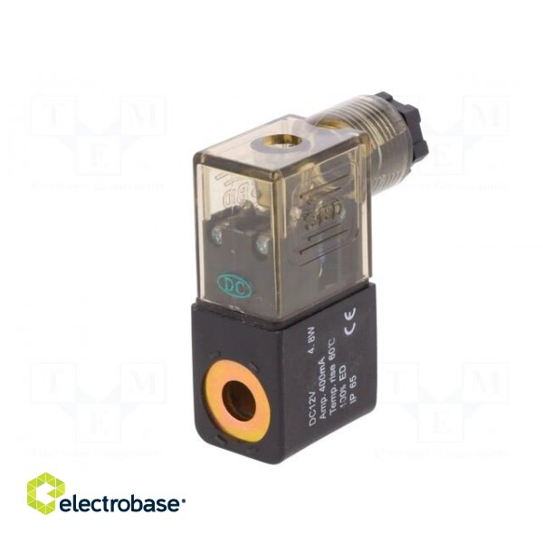 Coil for solenoid valve | IP65 | 4.8W | 12VDC | A: 20.8mm | B: 29mm image 2