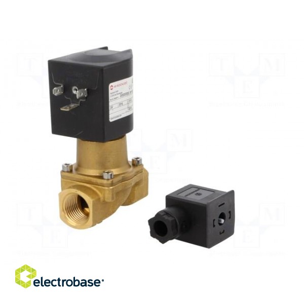 Electromagnetic valve | BSP 1/2" | 12mm | Pressure: 0÷10bar | 24VDC image 2