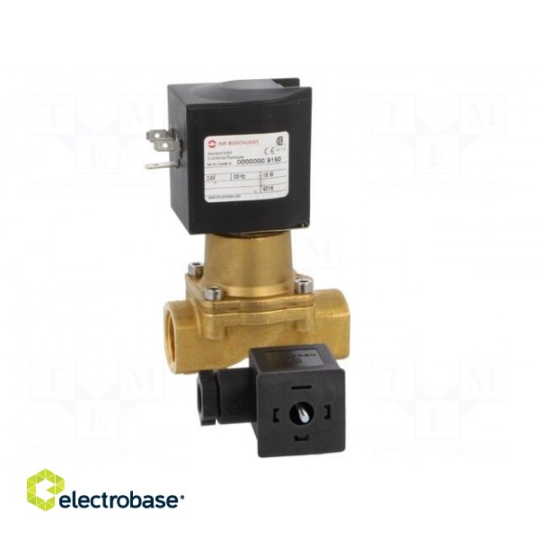 Electromagnetic valve | 0÷10bar | brass | NBR rubber | IP65 | 24VDC image 3