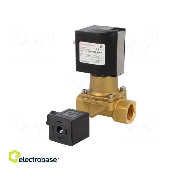 Electromagnetic valve | 0÷10bar | brass | NBR rubber | IP65 | 24VDC image 4