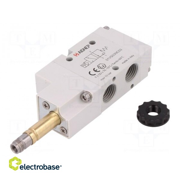 Electromagnetic valve | 3/2 NC | G 1/4" | Pressure: 2÷10bar | 9mm image 1