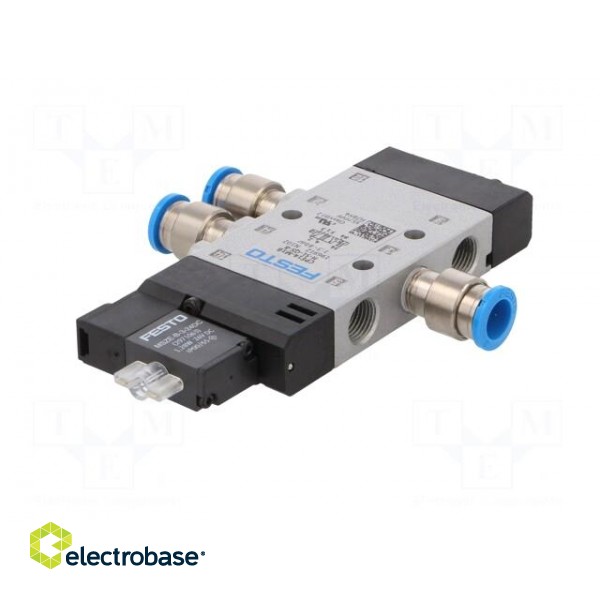 Electromagnetic valve | 3÷8bar | 5/2 monostable | aluminium | IP65 фото 2