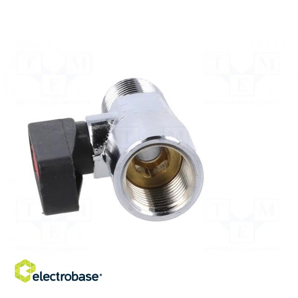 Mechanical ball valve | max.20bar | nickel plated brass | -20÷80°C paveikslėlis 5