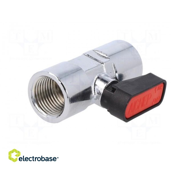 Mechanical ball valve | max.20bar | nickel plated brass | -20÷80°C image 2