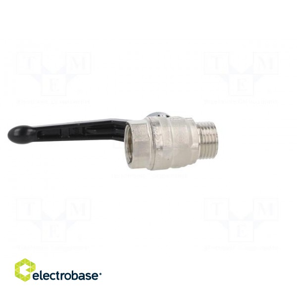 Mechanical ball valve | max.25bar | nickel plated brass | -15÷90°C фото 7
