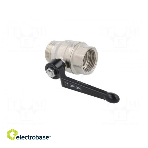 Mechanical ball valve | max.25bar | nickel plated brass | -15÷90°C paveikslėlis 4