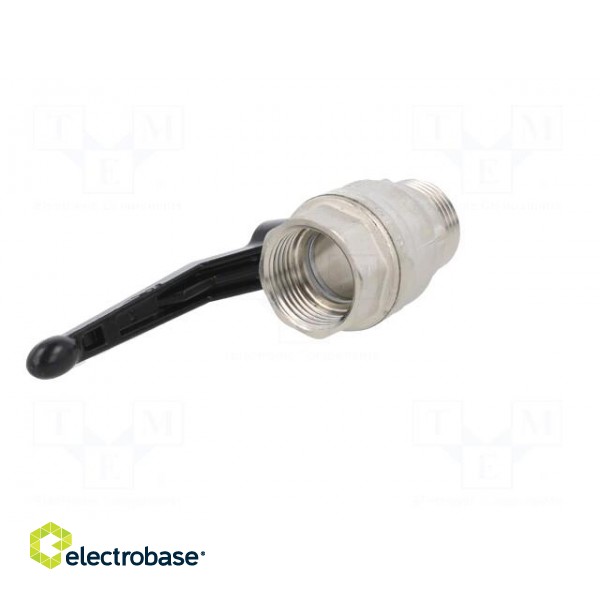 Mechanical ball valve | max.25bar | nickel plated brass | -15÷90°C фото 6