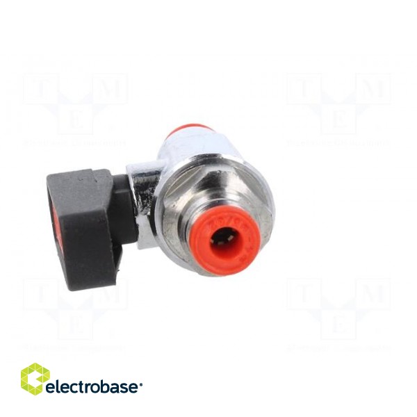 Mechanical ball valve | max.20bar | nickel plated brass | 4mm paveikslėlis 5