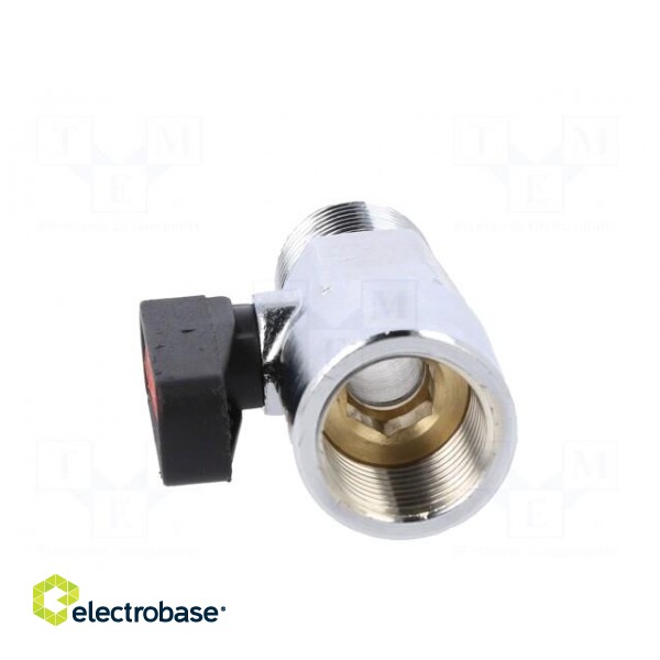 Mechanical ball valve | Temp: -20÷80°C | Mat: nickel plated brass фото 5