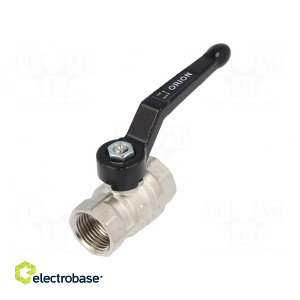 Mechanical ball valve | Temp: -15÷90°C | Mat: nickel plated brass image 1