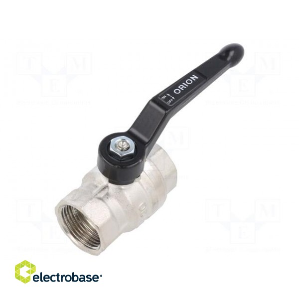Mechanical ball valve | max.25bar | nickel plated brass | -15÷90°C фото 1