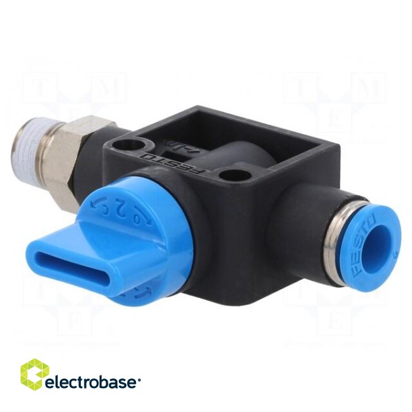Shutoff valve | -0.95÷10bar | 307l/min | 6mm | 0÷60°C | compressed air paveikslėlis 1