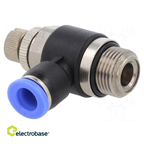Throttle-check valve | -0.95÷15bar | nickel plated brass,PBT paveikslėlis 1