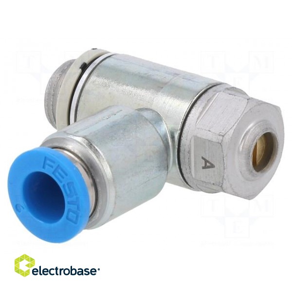Throttle-check valve | 0.2÷10bar | zinc casting chrome | 185l/min фото 1