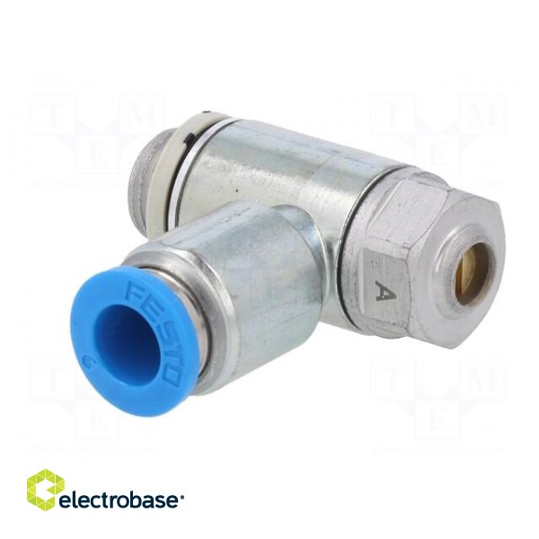 Throttle-check valve | 0.2÷10bar | zinc casting chrome | 185l/min paveikslėlis 2