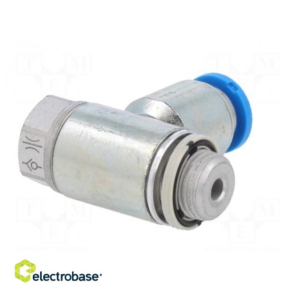 Throttle-check valve | 0.2÷10bar | zinc casting chrome | 185l/min paveikslėlis 6