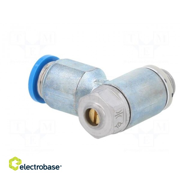 Throttle-check valve | 0.2÷10bar | zinc casting chrome | 215l/min paveikslėlis 4