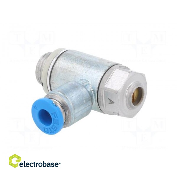 Throttle-check valve | 0.2÷10bar | zinc casting chrome | 250l/min paveikslėlis 2