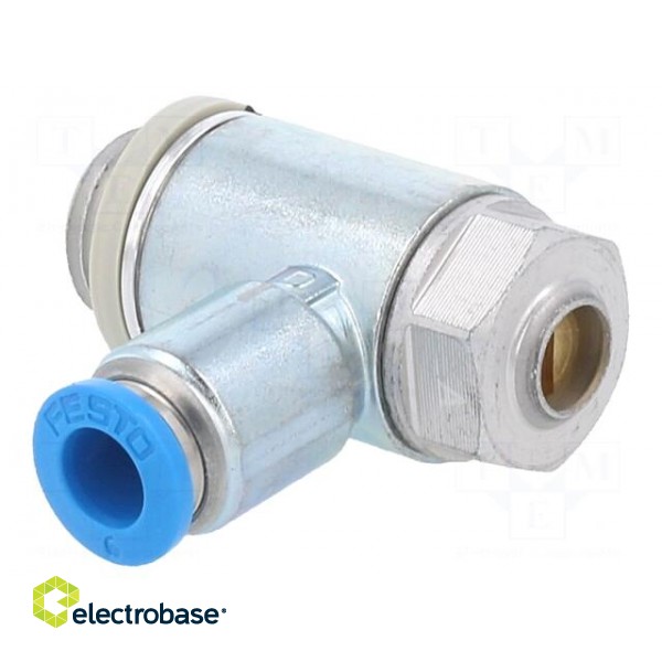 Throttle-check valve | 0.2÷10bar | zinc casting chrome | 400l/min paveikslėlis 1