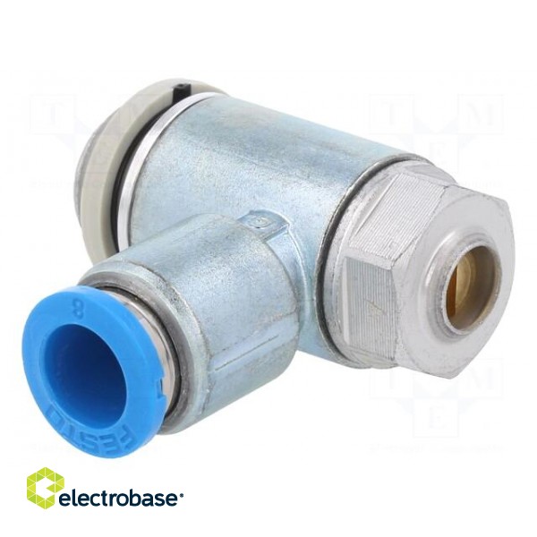 Throttle-check valve | 0.2÷10bar | zinc casting chrome | 475l/min image 1