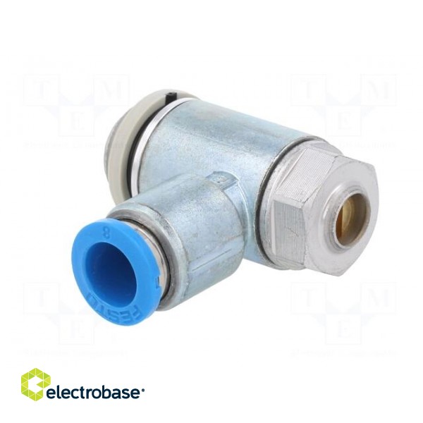 Throttle-check valve | 0.2÷10bar | zinc casting chrome | 475l/min paveikslėlis 2