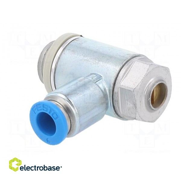 Throttle-check valve | 0.2÷10bar | zinc casting chrome | 400l/min фото 2