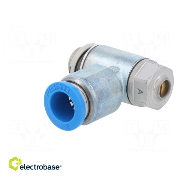 Throttle-check valve | 0.2÷10bar | zinc casting chrome | 215l/min paveikslėlis 2