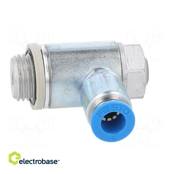 Throttle-check valve | 0.2÷10bar | zinc casting chrome | 400l/min paveikslėlis 9
