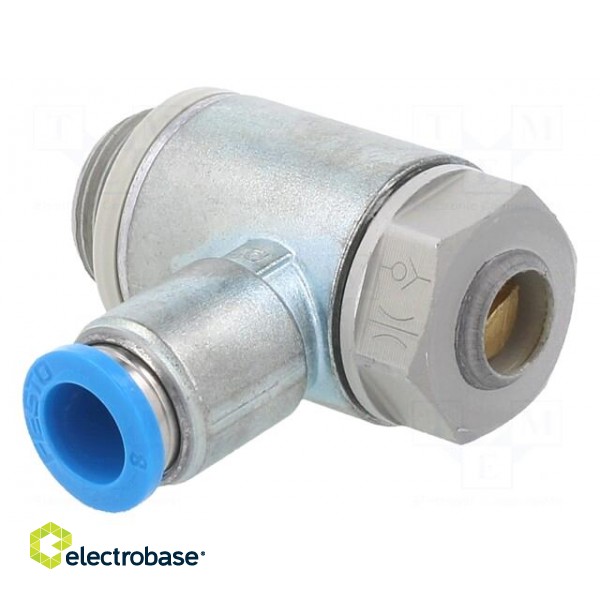 Throttle-check valve | 0.2÷10bar | zinc die-cast | NBR rubber | 8mm image 1