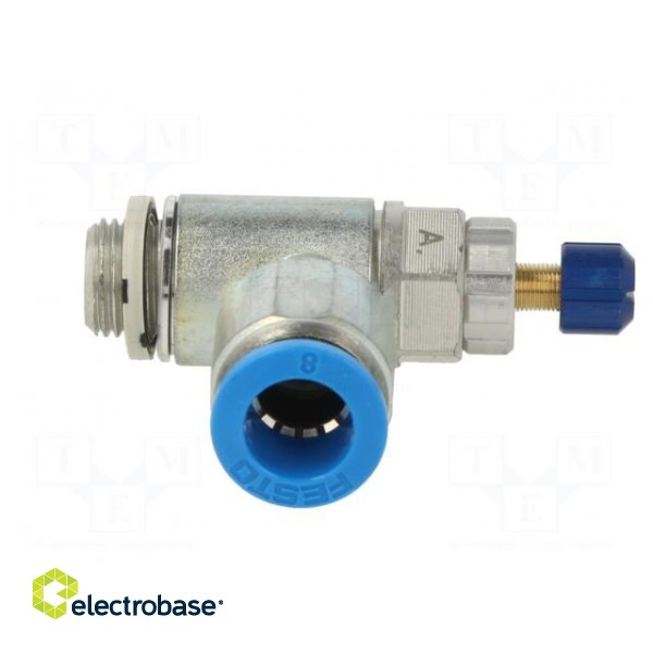 Throttle-check valve | 0.2÷10bar | zinc die-cast | NBR rubber | 8mm paveikslėlis 3