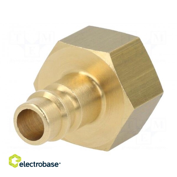 Connector | connector pipe | 0÷35bar | brass | NW 7,2 | -20÷100°C фото 1
