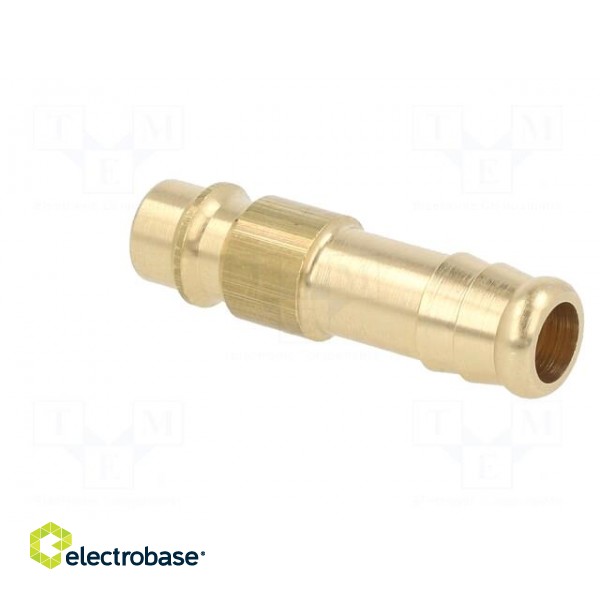 Connector | connector pipe | 0÷35bar | brass | NW 7,2,hose 10mm paveikslėlis 4
