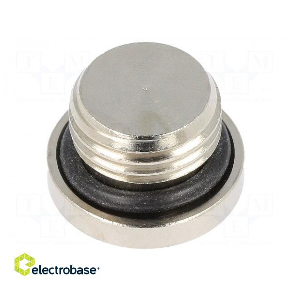 Protection cap | G 1/4" | 100bar | Mat: nickel plated brass фото 2