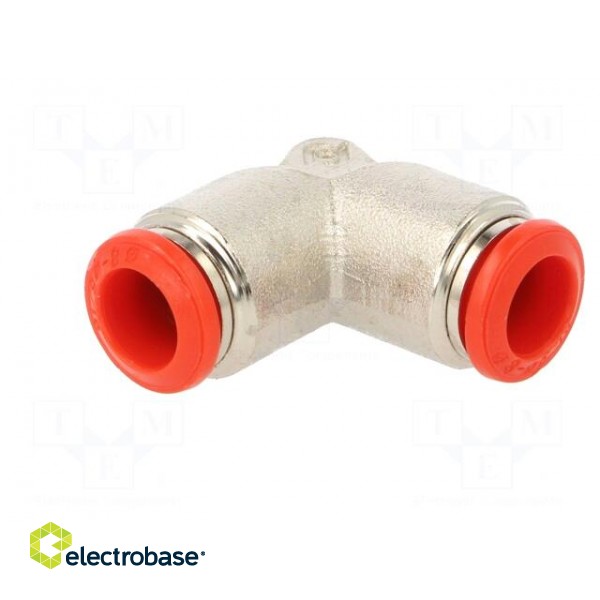 Push-in fitting | angled | -0.99÷20bar | nickel plated brass фото 2
