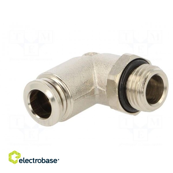 Push-in fitting | angled | -0.99÷20bar | nickel plated brass image 2