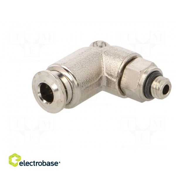 Push-in fitting | angled | -0.99÷20bar | nickel plated brass image 2