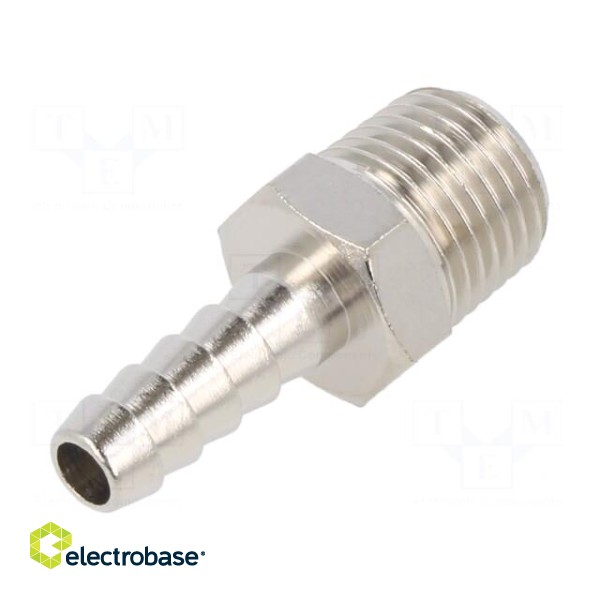 Push-in fitting | connector pipe | nickel plated brass | 7mm
